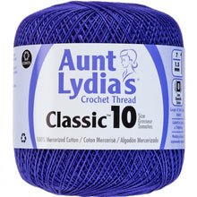Violet Aunt Lydia's crochet thread.