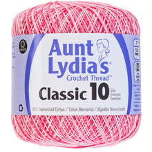 Shaded pink Aunt Lydia's crocheting thread.