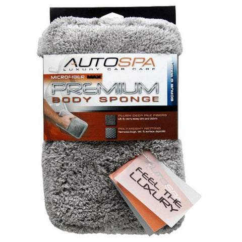 AutoSpa 45604AS Microfiber MAX Soft Fleece Design Premium Body Sponge