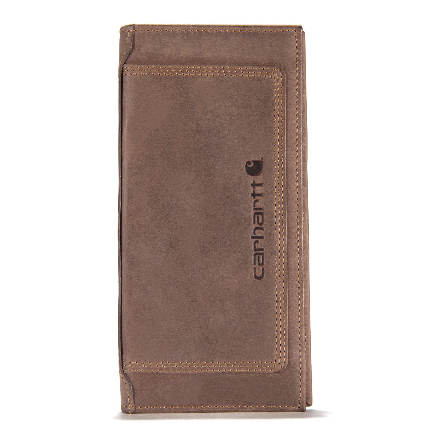 BOSS - Leather card holder with contrast logo and ID window