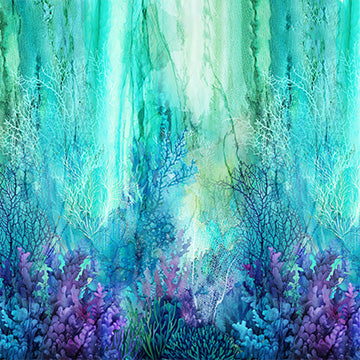 Coral Reef Collection Wide Back Cotton Fabric B28876-66