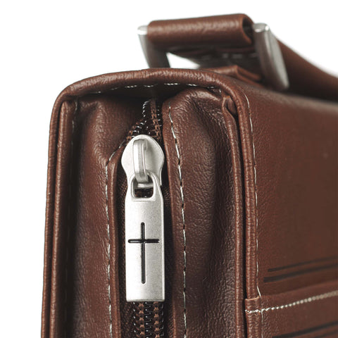 A Man's Heart Brown Faux Leather Bible Cover BBL675