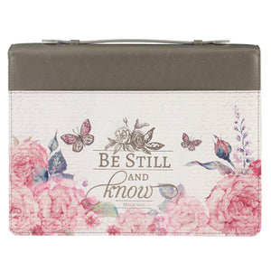 Be Still And Know Pink Butterfly Bible Cover BBC713