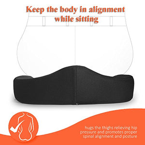 Keep the body in alignment while sitting