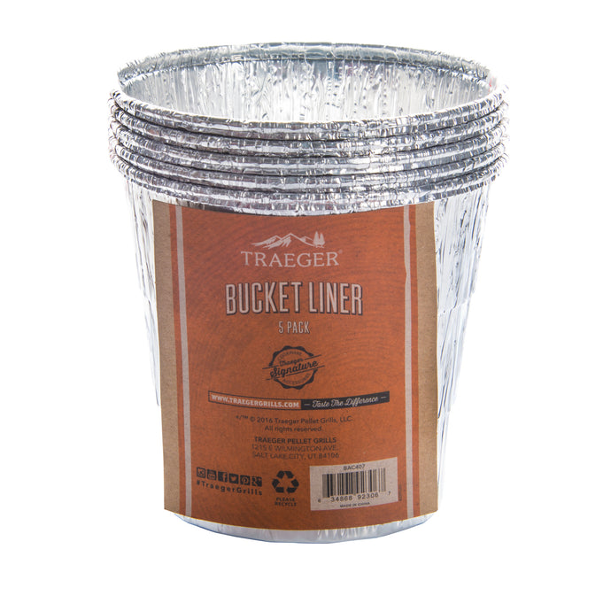 Traeger pack of 5 Bucket Liners in package