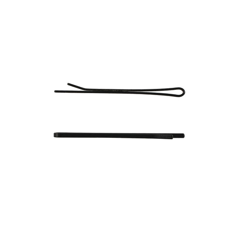 Black Flat Plain 1.25-inch bobby pins