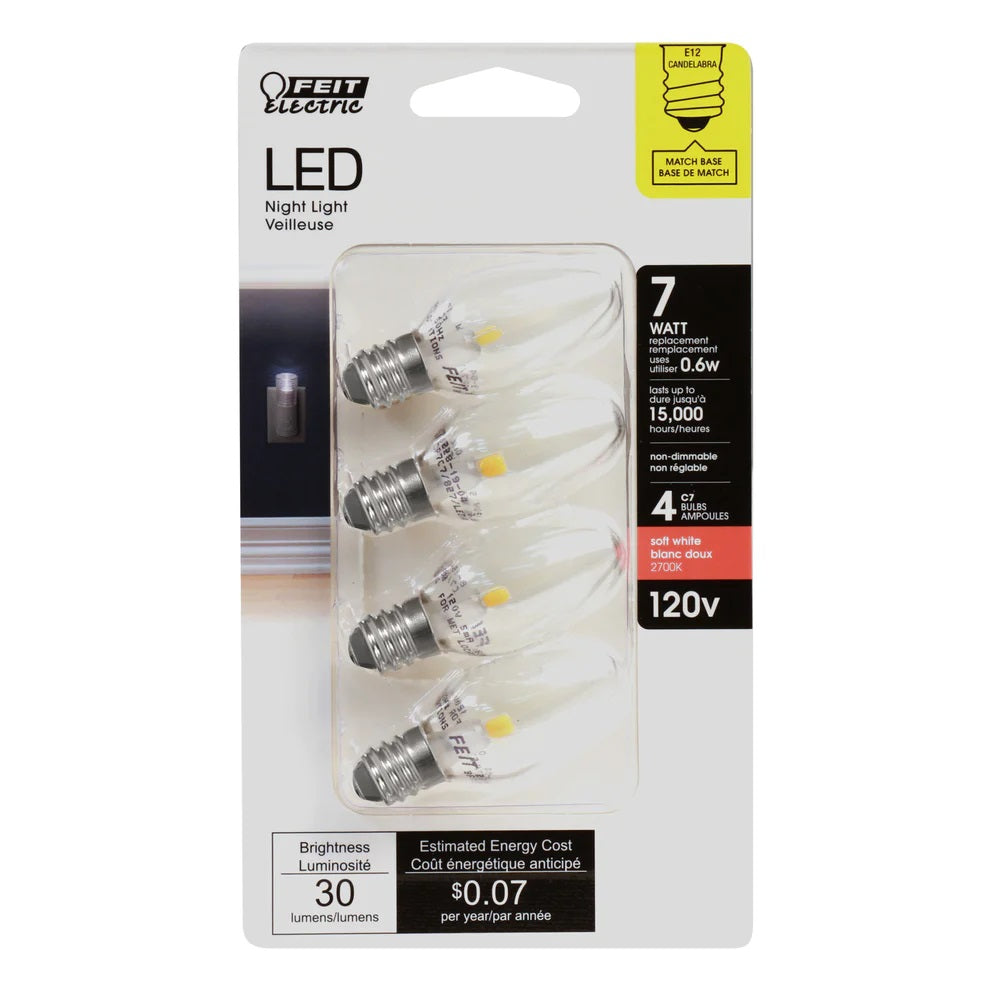 Soft White 4-Pack 7W LED Night Light Bulbs BP7C7