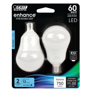 2-Pack 60W Daylight A15 Enhance Filament LED Light Bulbs BPA1560C950CA2