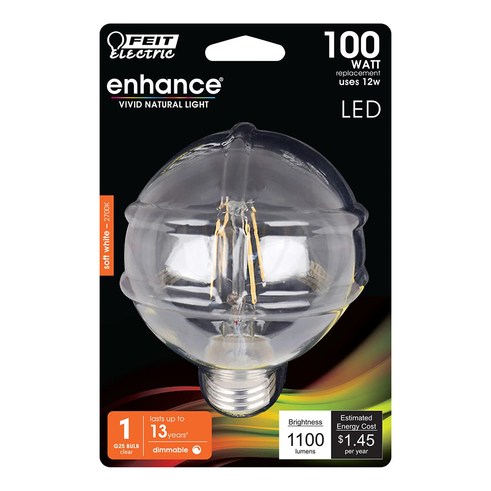 Soft White 100W Enhance Globe LED Light Bulb BPG25100