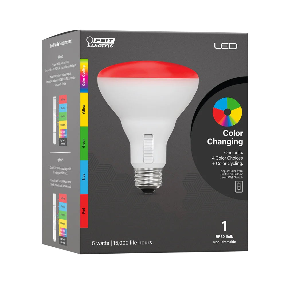 65W 6-Way Color-Changing BR30 LED Light Bulb BR30RGBY6WYLEDI