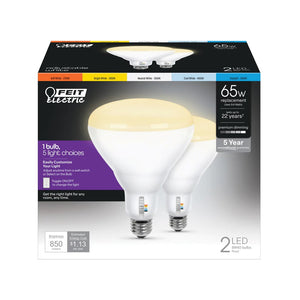 2-Pack BR40 LED Light Bulb BR40DM/6WYCA/2