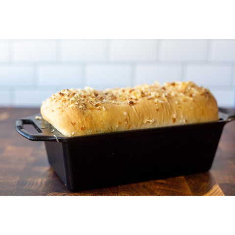 Lodge Cast Iron loaf pan in use