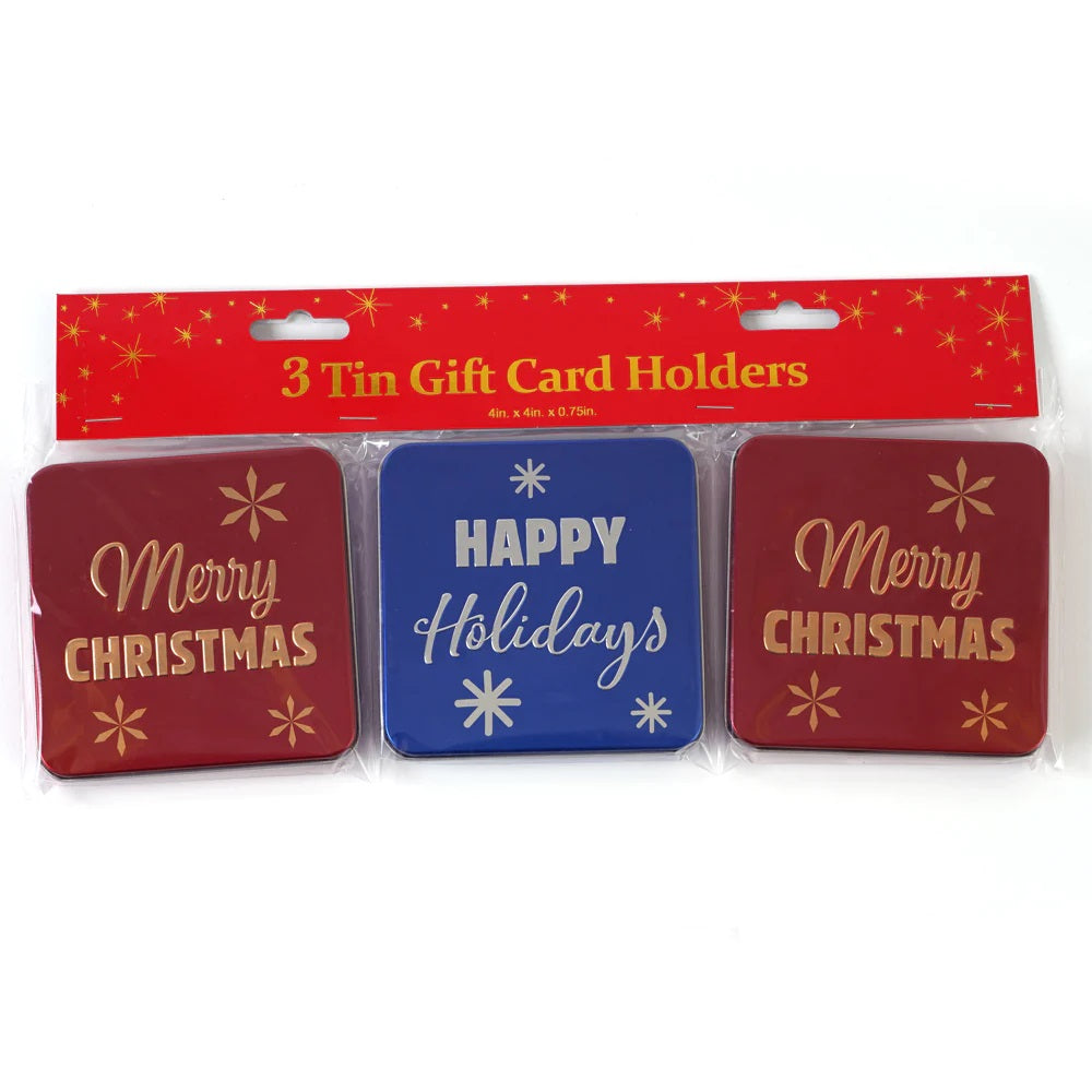 Flomo 3-Count Christmas Embossed Tin Gift Card Holders BXO230 – Good's ...