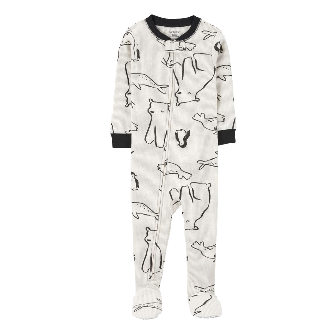 Baby 1-Piece Arctic Animal Print Footie Pajamas 1R945810