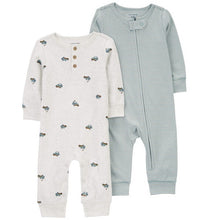 Baby Boys' 2-Pack Gray & Olive Striped Jump suits 1R196810-999 