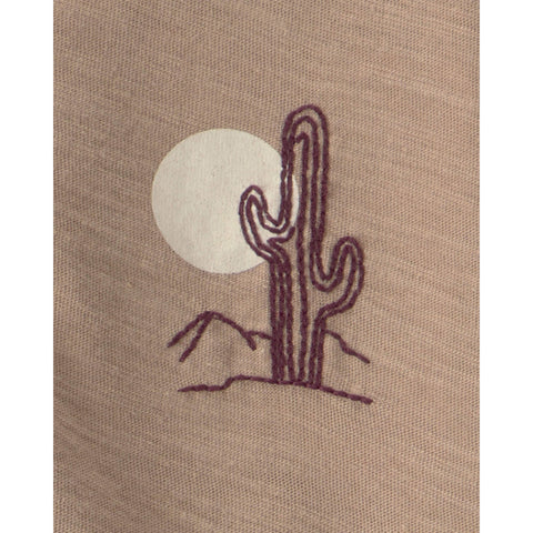 Baby Boy 2-Piece Desert Cactus Henley Top & Short Set - Brown