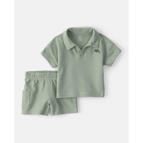 Baby Boy 2-Piece Top & Short Set - Green