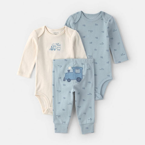 Baby Boy's 3-Piece Long-Sleeve Bodysuit & Pants Set 1W123210