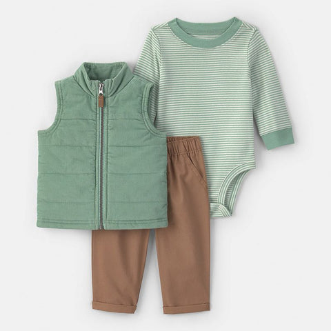 Baby Boy's 3-Piece Vest, Bodysuit & Pants Layering Set 1W099310