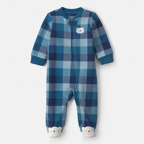 Baby Boy's Fleece 2-Way Zip Sleep & Play Pajamas 1W112910
