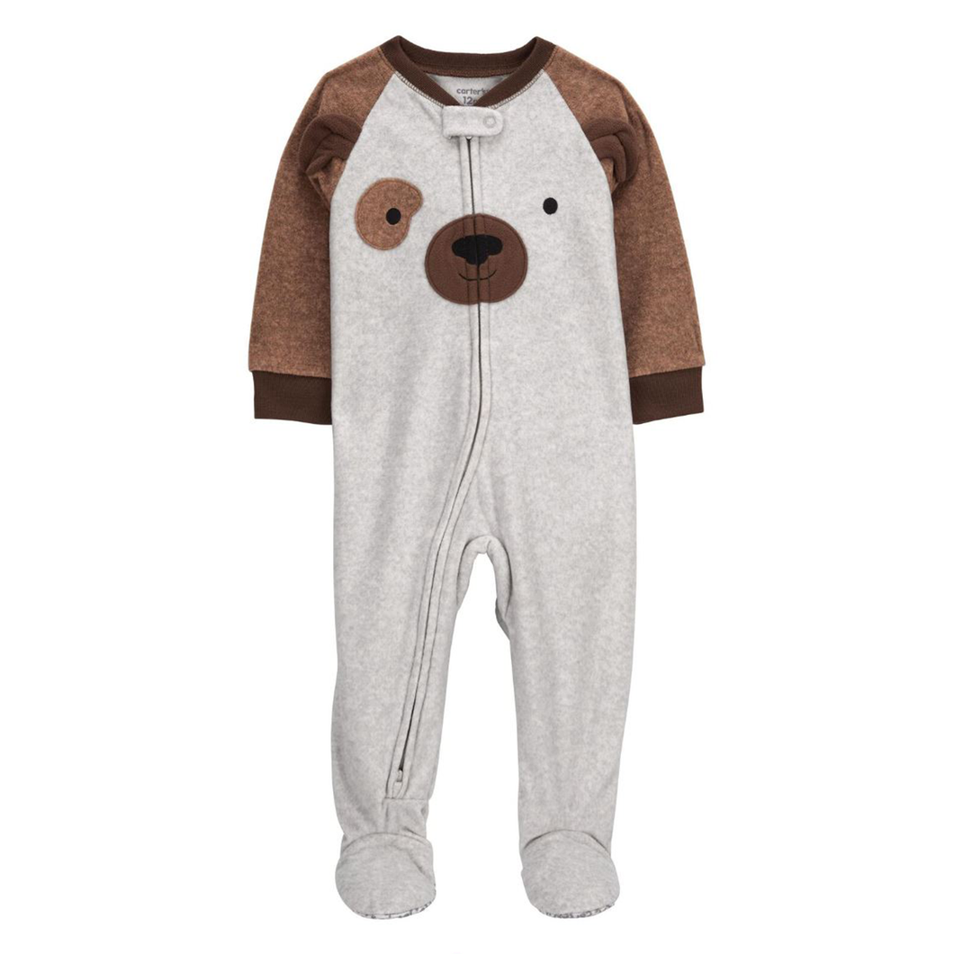 Baby Boys' 1-Piece Bear Fleece Footie Pajamas R512110