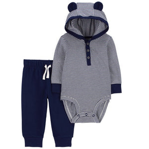 Baby Boys' 2-Piece Bear Hooded Bodysuit Pant Set 1R548110-420