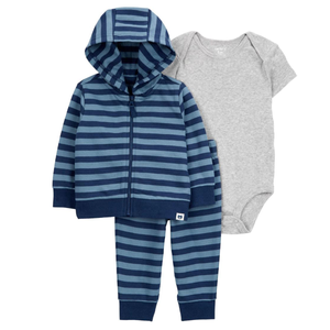 Baby Boys' 3-Piece Striped Cardigan Set 1R983210