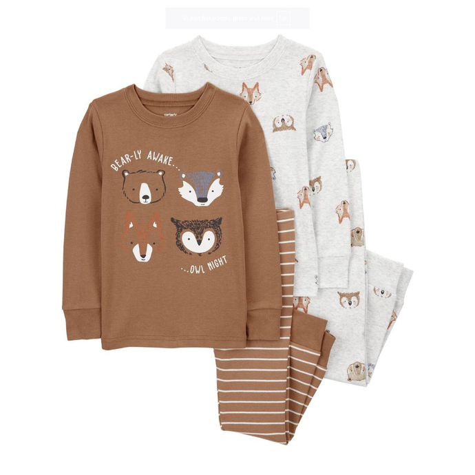 Baby Boys' 4-Piece Woodland Creatures Pajamas R492610