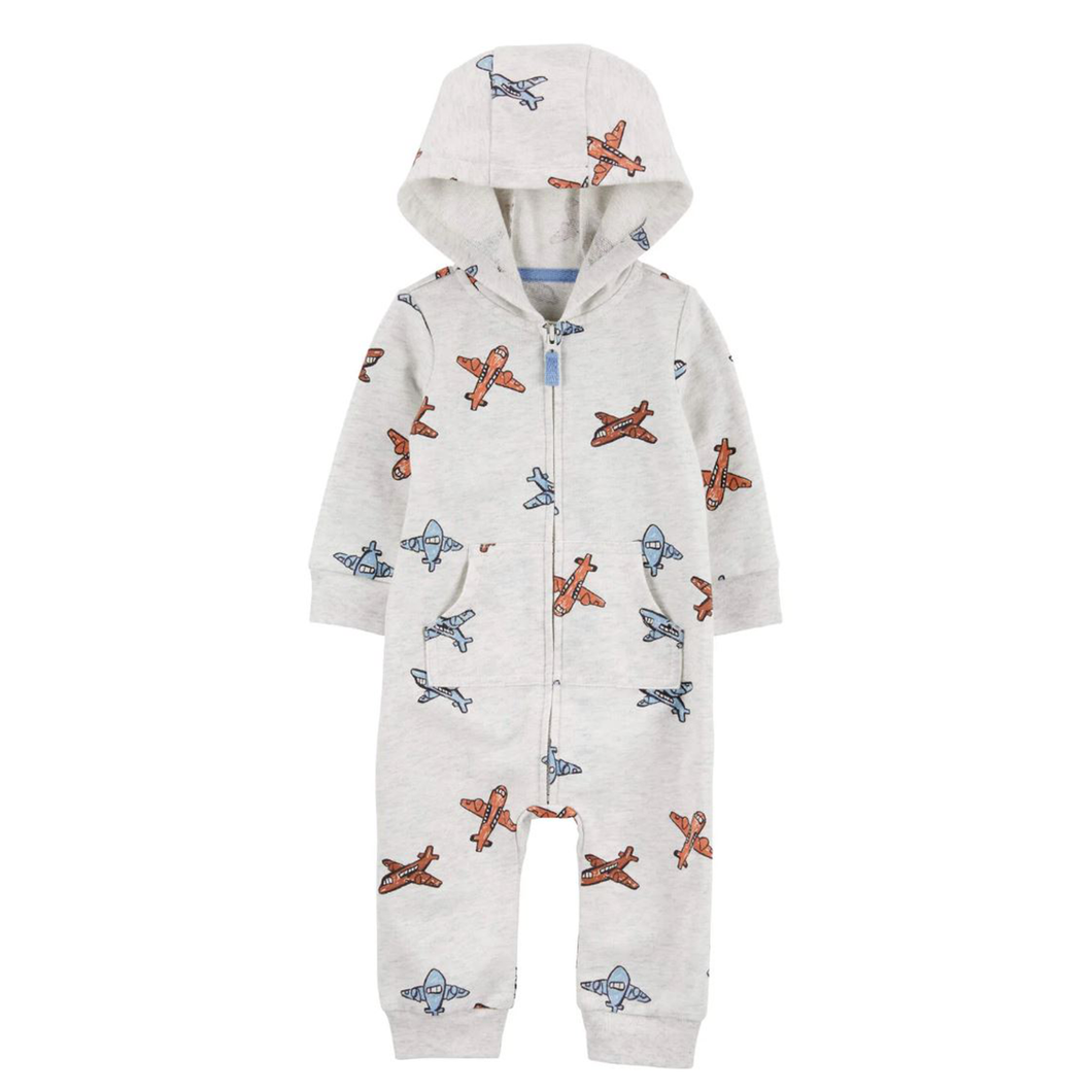 Baby Boys' Airplane Zip-Up Long-Sleeve Jumpsuit 1R963810