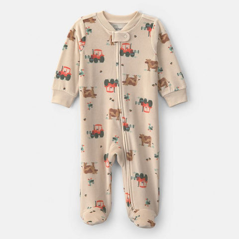 Baby Boys' Fleece 2-Way Zip Sleep & Play Pajamas 1W113710