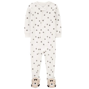 Toddler Boys' Ivory Tiger Paw Sleeper 1R016610-969