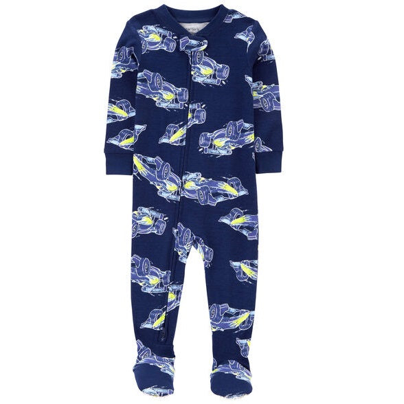 Toddler Boys' Navy Race Car Sleeper 1R016410-969