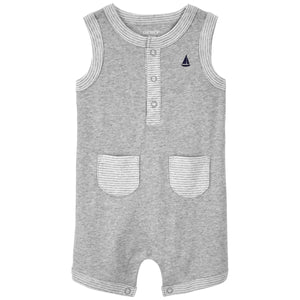 Baby Boys' Sailboat Pocket Snap-Up Romper 1R030110