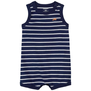 Baby Boys' Striped Car Cotton Romper 1R030210 Front