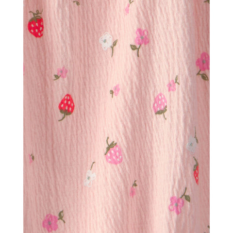 Baby Girl 2-Piece Strawberry Short-Sleeve Top & Skort Set - Pink