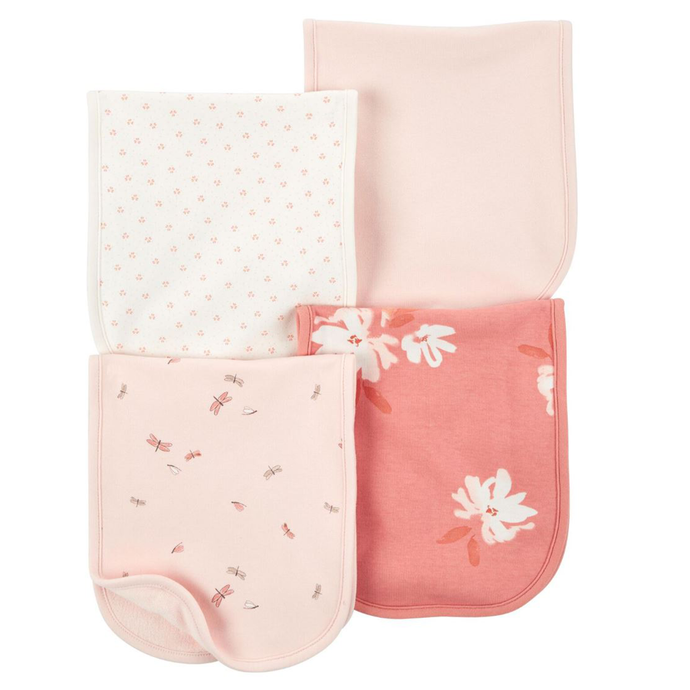 Baby Girl 4-Pack Burp Cloths 1P600610