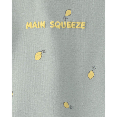 Baby Girl 'Main Squeeze' Lemon Short-Sleeve Romper - Green