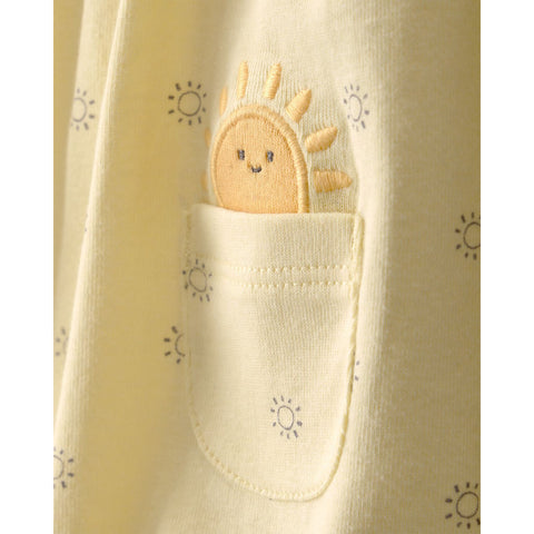 Baby Girl Sunshine Short-Sleeve Romper - Yellow