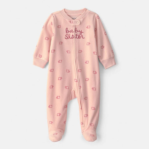 Baby Girl's Fleece 2-Way Zip Sleep & Play Pajamas 1W114510