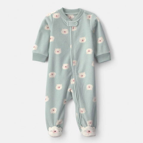 Baby Girl's Fleece 2-Way Zip Sleep & Play Pajamas 1W114610