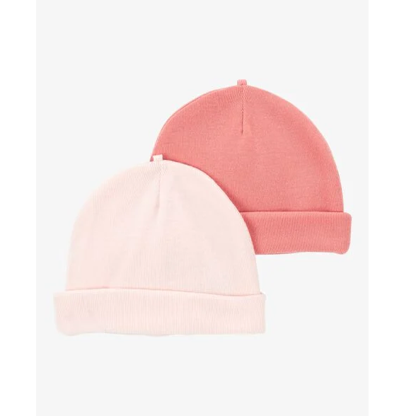 Baby Girls' 2-Pack Pink Hats 1P600710-650