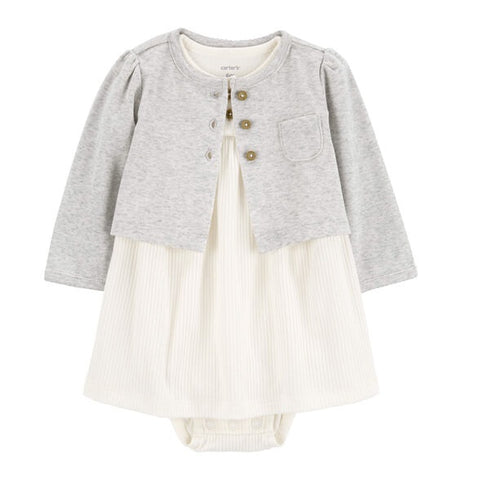 Baby Girls' 2-Piece Dress and Cardigan Set 1R195610-020 Complete Set 