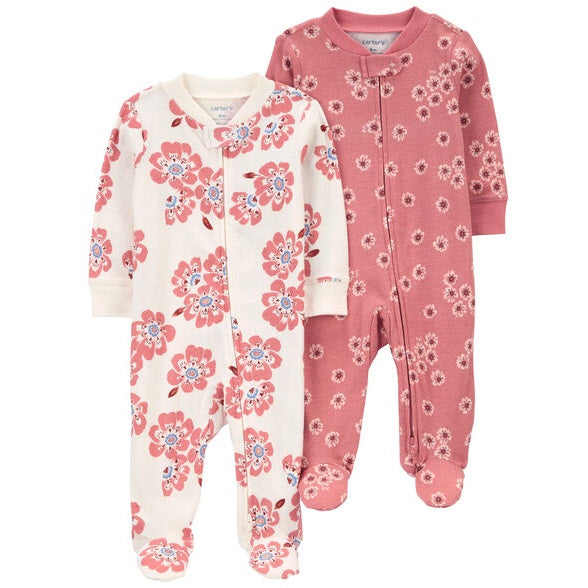 Baby Girls' 2-Pack Floral Sleepers 1R067410-999