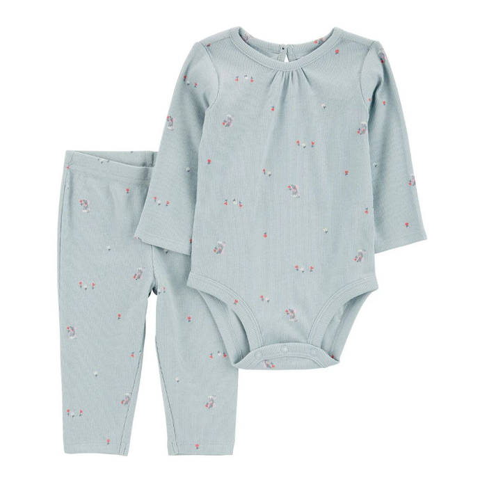 Baby Girls' 2-Piece Mouse Print Bodysuit Pant Set1R966010