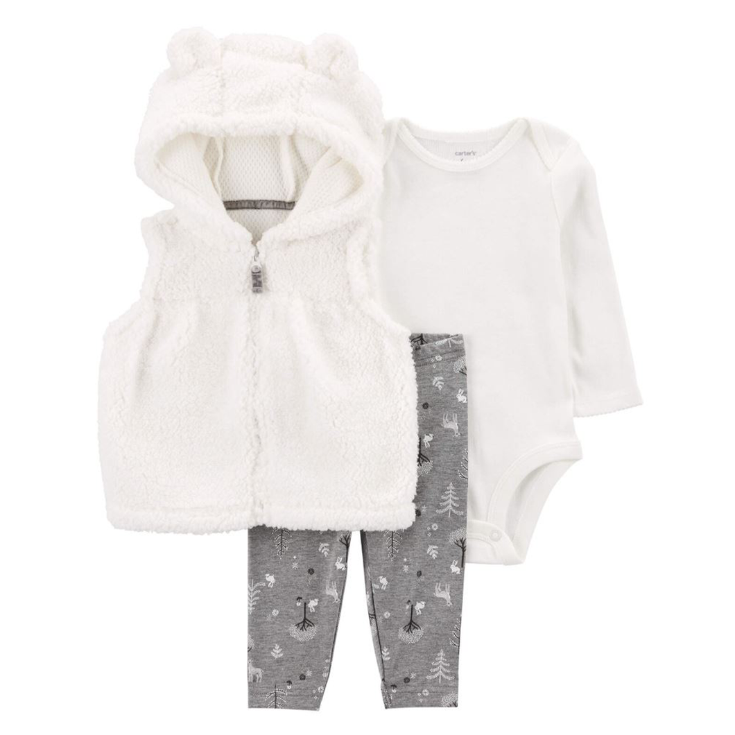 Baby Girls' 3-Piece Bear Little Vest Set 1R961310