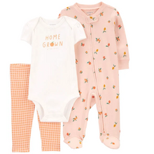 Baby Girls' "Home Grown" Fruit 3-Piece Pajama Set 1R038510-650