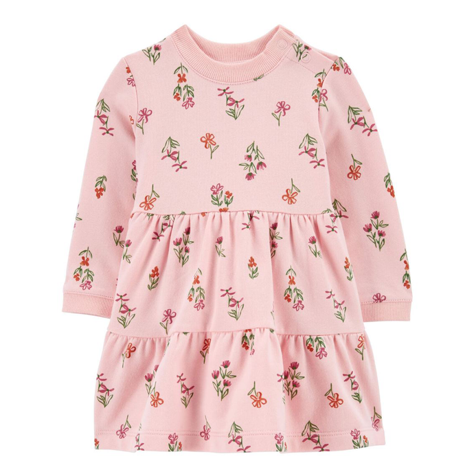 Baby Girls' Floral Print Fleece Dress 1R546310