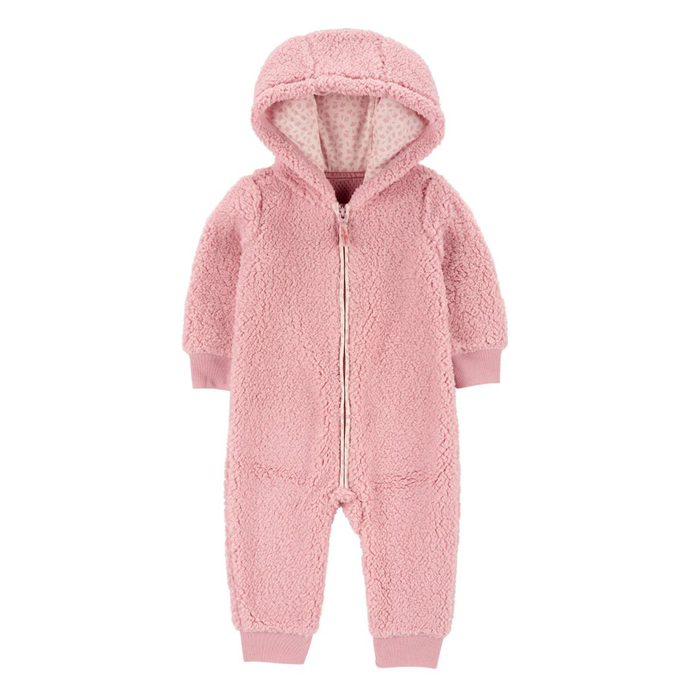 Baby Girls' Hooded Fleece Jumpsuit 1S159510