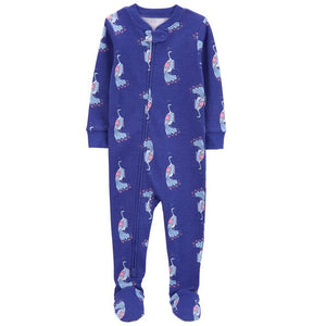 Toddler Girls' Navy Peacock Sleeper 1R016010-969