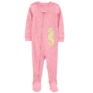 Baby Girls' Pink Sea Horse Sleeper 1R015810-969